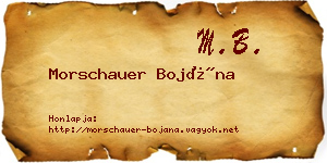 Morschauer Bojána névjegykártya